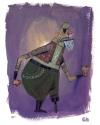 Cartoon: He had a peg leg..!! (small) by Gordon Hammond tagged gouache,painting,character,design,peg,leg