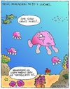 Cartoon: Jellyfish (small) by gultekinsavk tagged jellyfish,fat,water,su,fish,deniz,sea