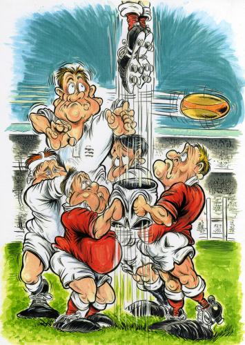 Cartoon: The Throw In (medium) by Tim Leatherbarrow tagged sport,rugby,football,tim,leatherbarrow