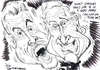Cartoon: PRINCE CHARLES -GERRY ADAMS (small) by Tim Leatherbarrow tagged princecharles,gerryadams,royalfamily,ira,irelant,thetroubles,timleatherbarrow,lordmountbatten,murder,terrorism,bomb