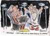 Cartoon: STEPHEN HAWKING v GOD (small) by Tim Leatherbarrow tagged stephen,hawking,god,universe,tim,leatherbarrow