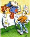 Cartoon: SUPEEHEROES (small) by Tim Leatherbarrow tagged superheroes,spiderman,comics,spiders,toilets,urinals,walls,tim,leatherbarrow