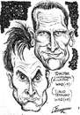 Cartoon: TWO DOCTOR WHOS (small) by Tim Leatherbarrow tagged doctorwho,tardis,timelords,davidtennant,christophereccleston