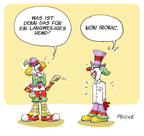 Cartoon: Bügelfrei (medium) by FEICKE tagged wortspiel,ironie,humor,bügelfrei,wortspiel,ironie,humor,bügelfrei