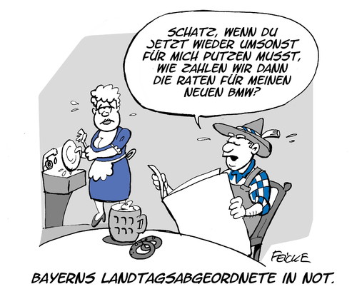 Cartoon: CSU dahoam (medium) by FEICKE tagged csu,bayern,landtag,abgeordnete,ehefrauen,angestellt,hohe,gehälter,gehalt,lohn,partner,staatskosten,csu,bayern,landtag,abgeordnete,ehefrauen,angestellt,hohe,gehälter,gehalt,lohn,partner,staatskosten