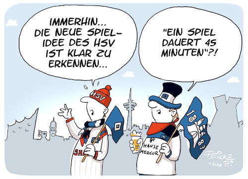 Cartoon: HSV neue Spielidee (medium) by FEICKE tagged hamburg,hsv,dfb,dfl,bundesliga,hamburger,sportverein,fussball,hamburg,hsv,dfb,dfl,bundesliga,hamburger,sportverein,fussball