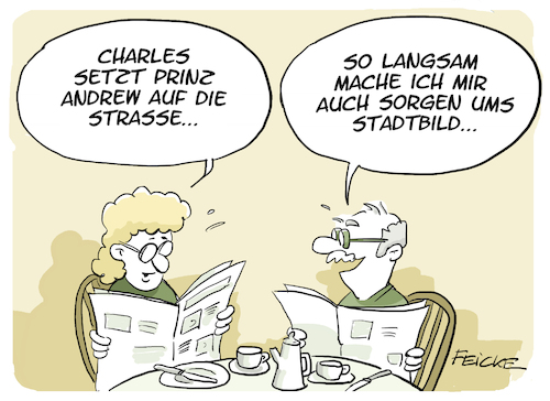 Cartoon: Prinz Andrew (medium) by FEICKE tagged stadtbild,king,charles,royals,prince,prinz,andrew,epstein,merz,cdu,migration,stadtbild,king,charles,royals,prince,prinz,andrew,epstein,merz,cdu,migration