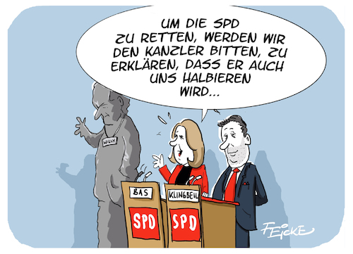 Cartoon: SPD Rettungsplan (medium) by FEICKE tagged spd,cdu,wahl,landtag,politik,merz,bundeskanzler,spd,cdu,wahl,landtag,politik,merz,bundeskanzler