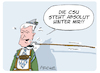 Cartoon: CSU hinter Seehofer (small) by FEICKE tagged csu,partei,seehofer,koalition,wahl,söder,junge,union,kritik