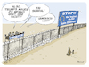 Cartoon: Trumps Mauer (small) by FEICKE tagged trump,america,amerika,mauer,mexiko,wall,kosten,bauen,grenze,abgrenzen,europa,europäische,union,eu,frontex,griechenland,syrien,flüchtling,krise,flucht