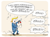 Cartoon: Zölle Wahnsinn (small) by FEICKE tagged trump,zoll,handelskrieg,zölle,wolfgang,petry,schlager,hit