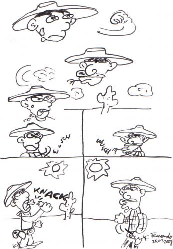 Cartoon: lunchtime in the wild west (medium) by Fernando tagged duell,wilder,westen,cowboy