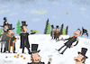 Cartoon: Duell (small) by Sergei Belozerov tagged duell,zweikampf,sekt,champagner,schaumwein,puschkin,schampus,neujahr,scharfschütze