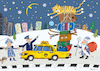 Cartoon: Jahr des Tigers (small) by Sergei Belozerov tagged tiger,sternzeichen,2022,neujahr,newyear,taxi,auto,wagen,car,geschenk,gift,tigre,katze,santa,dedmoroz