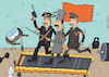 Cartoon: Trainingstag (small) by Sergei Belozerov tagged revolution,rennbahn,laufbahn,russland,sport,fitness,laufen,opposition,widerstand,kommunismus,bolschewiken