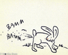 Cartoon: Vorsicht Hase (small) by monika boos tagged rabbit,gun,hase,geschoß,wehrhaft