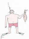 Cartoon: swimmer (small) by jannis tagged people