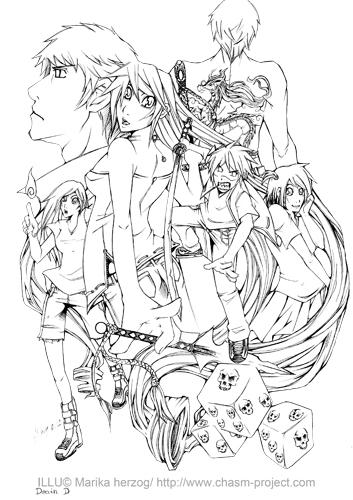 Cartoon: Death Game (medium) by demoniacalchild tagged manga,demoniacalchild,marika,herzog,comic,death,game