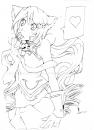 Cartoon: Kiriban (small) by demoniacalchild tagged manga,demoniacalchild,marika,herzog,comic,catgirl,cat