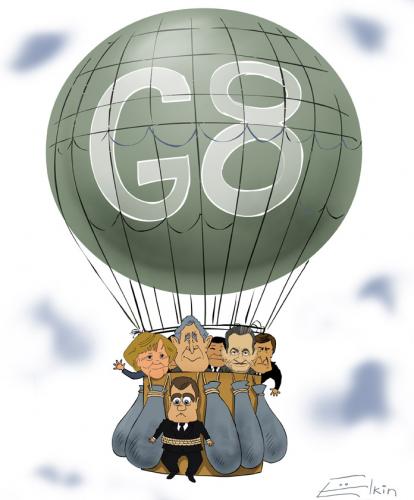 Cartoon: G8-2 (medium) by Elkin tagged 012