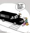 Cartoon: Blessing in Disguise (small) by mil tagged undertaker,burial,accident,luck,mil,