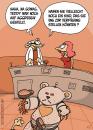 Cartoon: Das Teddy Experiment (small) by mil tagged teddy,roboter,robobär,experiment,test,fehler,kind,wissenschaftler,opfer,mutter