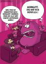 Cartoon: Monster-Problem (small) by mil tagged monster beziehung mann frau therapie paartherapie job arbeit ärger berufsbedingt mil