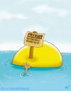 Cartoon: Verbot (small) by mil tagged verbot schild insel cartoon mil