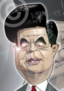 Cartoon: Hu Jintao (small) by Russ Cook tagged chinese china leader premier president zeichnung karikature karikaturen caricature caricatures portrait cartoon cartoons illustration russ cook face