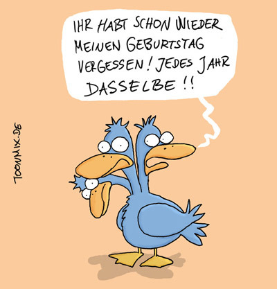 Cartoon: Dreikopfente (medium) by Toonmix tagged toonmix,cartoon