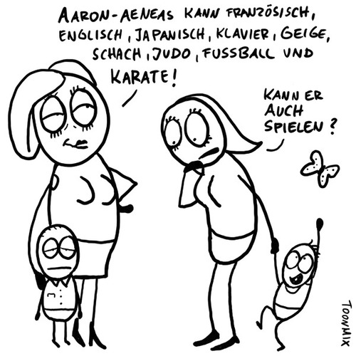 Cartoon: Frühförderung (medium) by Toonmix tagged frühförderung,pisa,kinder,eltern,erziehung,soziales