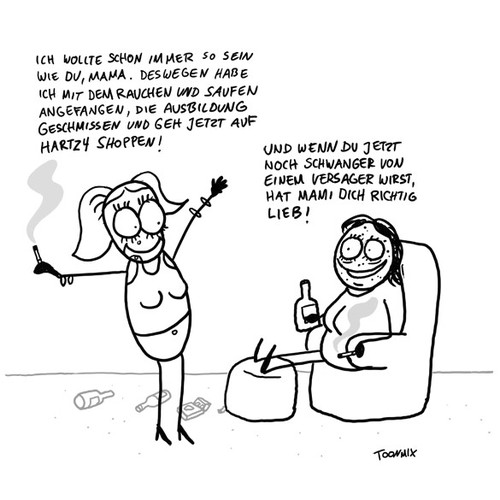 Cartoon: Mutterliebe (medium) by Toonmix tagged mutter,liebe,gesellschaft,hartz4