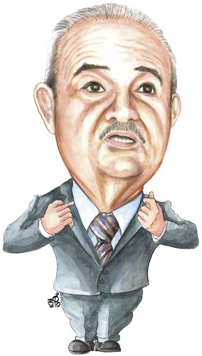 Cartoon: Adnan Abu Odeh of Jordan (medium) by samir alramahi tagged jordan,politics,ramahi,arab,nablus,palestine,portrait