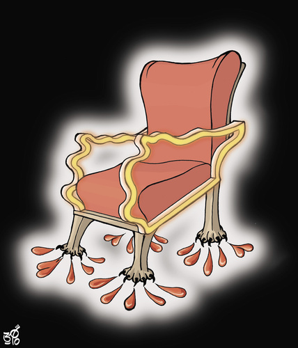 Cartoon: asad lion chair (medium) by samir alramahi tagged cartoon,ramahi,revelution,assad,syria,arab,asad,bashar