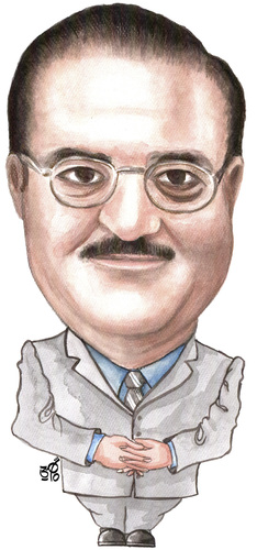 Cartoon: Dr. Adel Tweisi of jordan (medium) by samir alramahi tagged adel,tweisi,jordan,arab,cartoon,ramahi,portrait