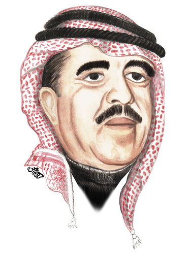 Cartoon: wasfi al tall of jordan 2 (medium) by samir alramahi tagged jordan,portrait,wasfi,arab,ramahi