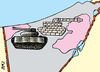 Cartoon: tanks (small) by samir alramahi tagged israel,ramahi,arab,peace,palestine,politics
