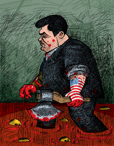 Cartoon: Piter Poroshenko (medium) by Sergey Repiov tagged ukraine,krieg