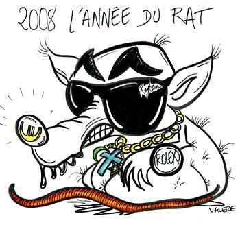 Cartoon: 2008 is the year of the rat (medium) by Valere tagged sarkozy,rat,the