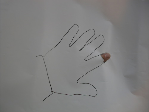 Cartoon: Fingerzeig (medium) by Erwin Pischel tagged finger,fingerzeig,loch,papier,durchbruch,durchbrechen,hand,pischel
