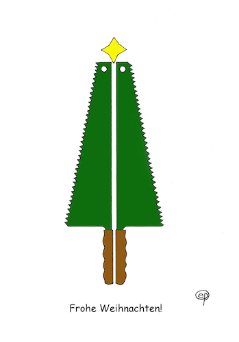 Cartoon: Weihnachtssägen-Weihnachtssegen (medium) by Erwin Pischel tagged weihnachten,säge,sägen,segen,christmas,wunsch,baum,nadelbaum,pareidolie,collage,baumstamm,weihnachtsfest,weihnachtscartoon,cartoon,stern,loch,pischel