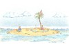 Cartoon: Endlich Urlaub zu zweit! (small) by Erwin Pischel tagged insel,narzissmus,einsamkeit,sand,meer,ozean,beziehung,ehe,urlaub,palme,beziehungskrise,krise,zweisamkeit,reise,pischel