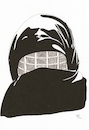 Cartoon: Nikab (small) by Erwin Pischel tagged nikab hijab tschador burka gesicht gitter pischel