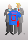 Cartoon: Zero Performer (small) by Erwin Pischel tagged trump,us,präsident,president,infantino,fifa,fußball,wm,soccer,world,championship,usa,mexico,kanada,trikot,trikotübergabe,trikotgeschenk,geschenk,nummer,trikotnummer,name,überheblichkeit,größenwahn,arroganz,egoismus,selbstherrlichkeit,egozentrisch,egoistisch,korrupt,korruption,pischel