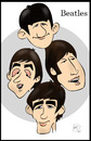 Cartoon: The Beatles (small) by Mark Anthony Brind tagged mark brind beatles cartoon caricature