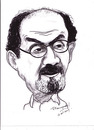 Cartoon: Salman Rushdie (small) by jkaraparambil tagged salman rushdie jkaraparambil joseph karaparambil