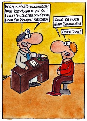 Cartoon: Kleptomanie (medium) by spass-beiseite tagged kleptomanie,arzt,krankheit,sammeln,sammlung,klauen,stehlen,kaufen,mitnehmen,patient,beiseite,spass,unterhaltung,panel,fun,illustration,design,durst,krank,erschöpft,sahara,gobi,pointe,kunst,comicstrips,comictagebuch,tagebuch,comic,cartoons,cart