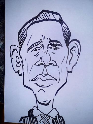 Cartoon: obama (medium) by kolle tagged obama,use,president