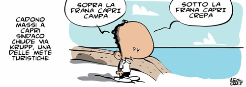 Cartoon: Frana a Capri (medium) by lelecorvi tagged capri,isola,mare,vacanze,ferie