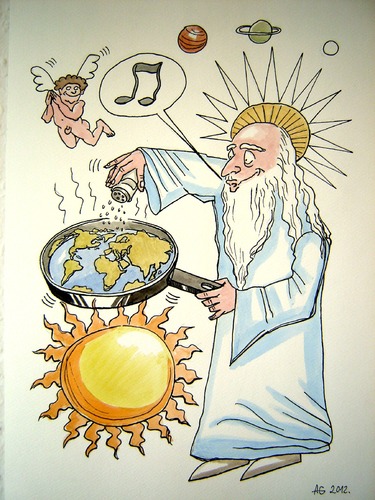Cartoon: Apocalypse (medium) by caknuta-chajanka tagged god,creation,apocalypse,lunch,destruction